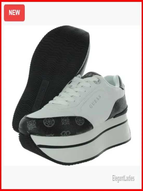 Platform Lace-Up Fashion Sneakers with Chunky Heel - Picture 3 of 3